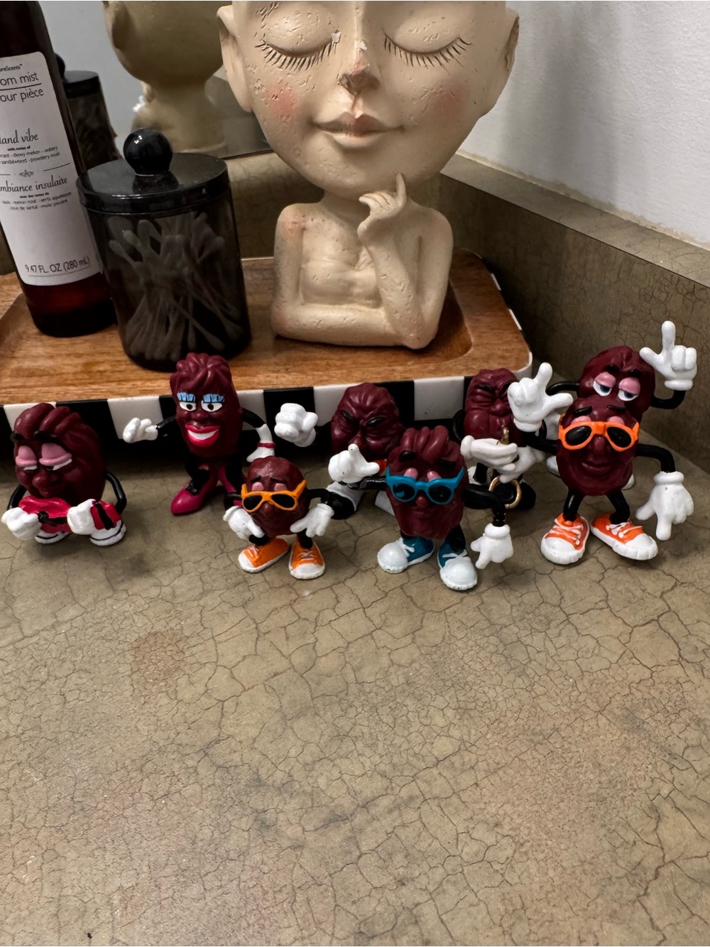 Vintage California Raisins Figural Toys lot of 8